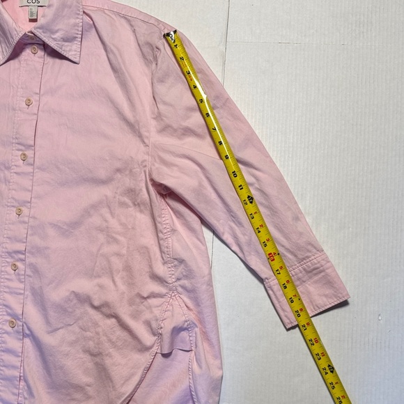 COS Light Pink Cotton Oversized Casual Women's Button Up Dress Shirt US 2 - Picture 5 of 9